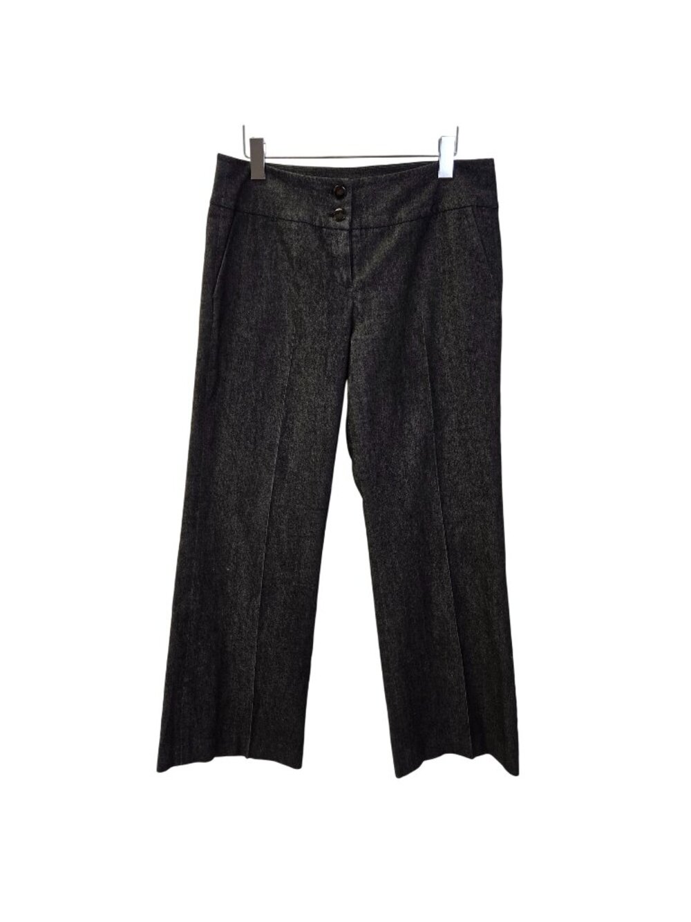 Sandro Chambray Straight Leg Trouser Pants Size 10 Petite